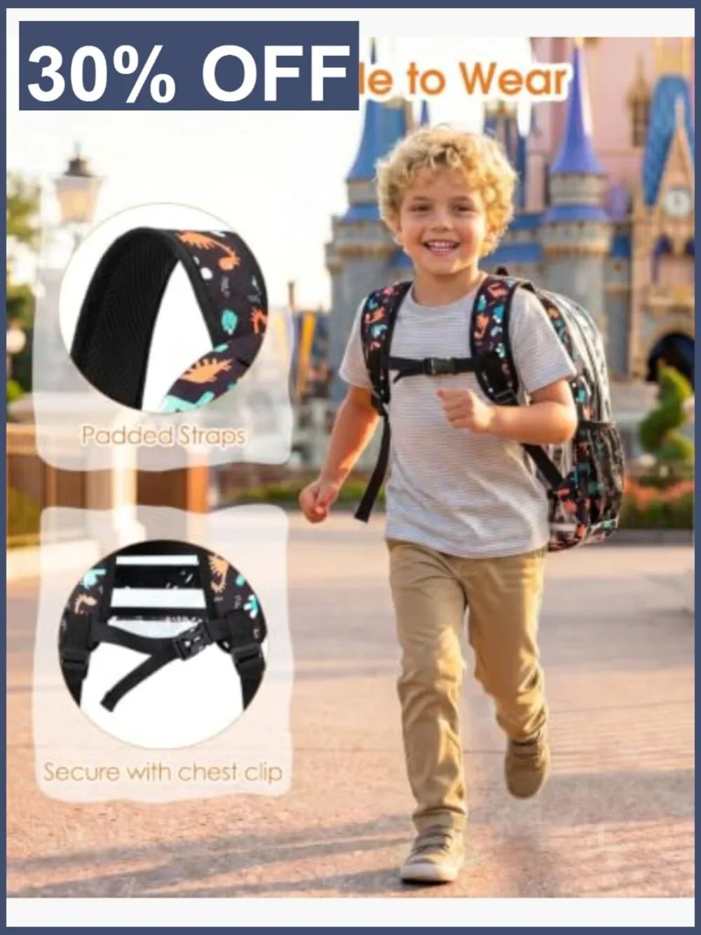 Clear Backpack for Kids Boys Girls Dinosaur Elementary School Bag